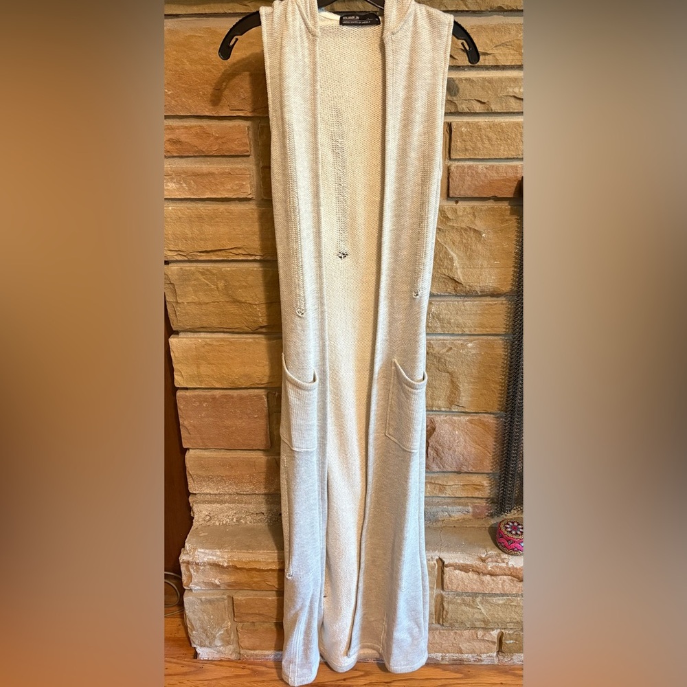 Benjamin Jay Long Hooded Distressed Open Cardigan